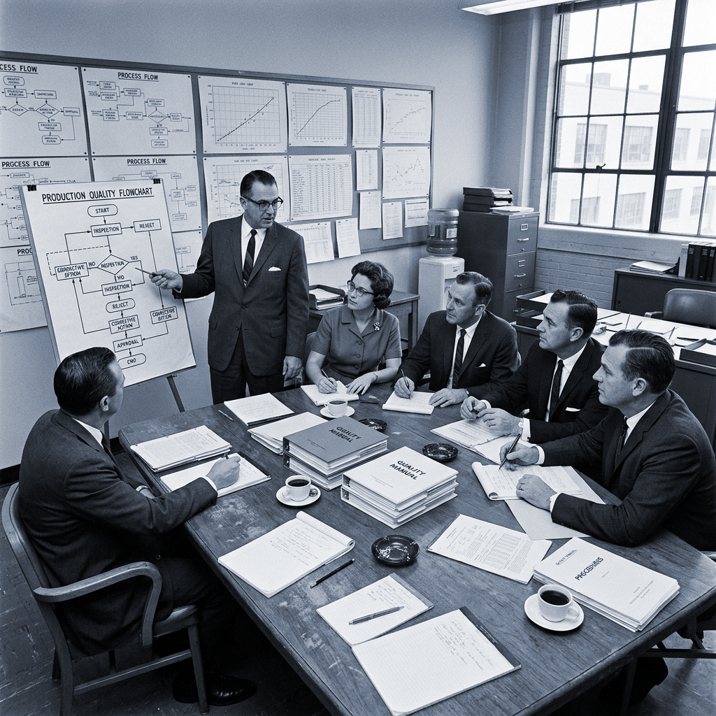 Riunione del team di gestione della qualità